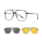 Magnetic Clip-On Polarized Aviator Sunglasses Foreland Eyewear