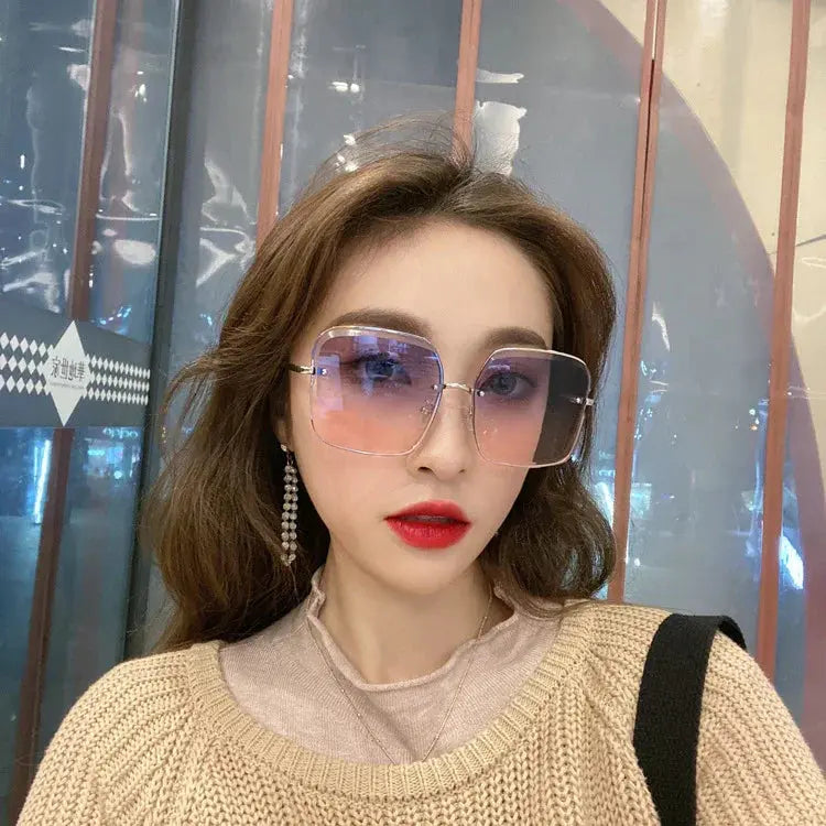 Gradient Rimless Sunglasses Foreland Eyewear