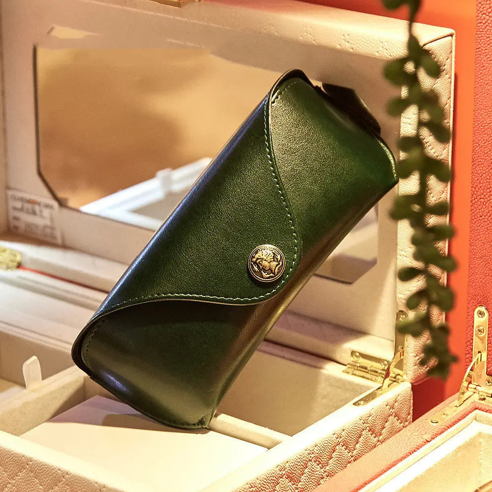 Vintage Handmade Soft Leather Case Foreland Eyewear