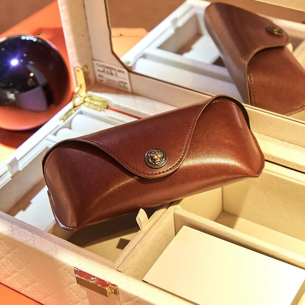 Vintage Handmade Soft Leather Case Foreland Eyewear